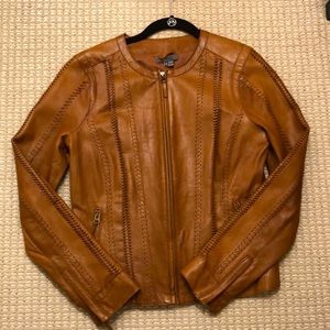 Vince Braided Leather Jacket